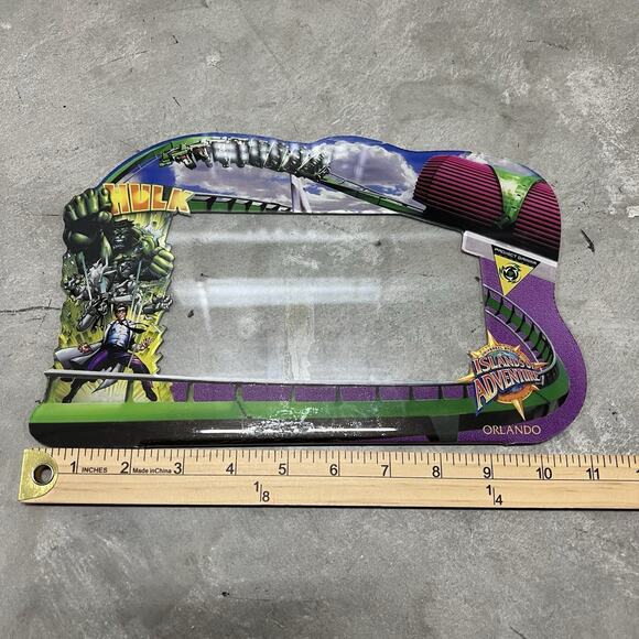 Vintage Universal Studios Hulk Coaster Picture Frame - Picture 3 of 4